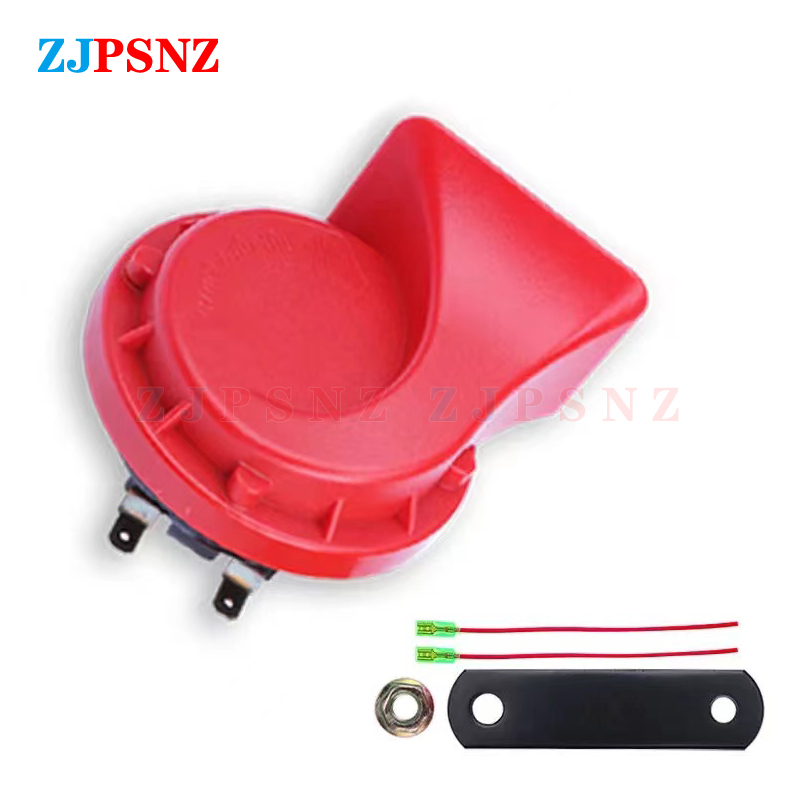 Car Snail Horn 6V 12V 24V 36V 48V 60V 72V Electric Air Horn Motorcycle Scooters Truck e-Bike Waterproof Snail Horns Super Sound: 12V Red 1Pcs