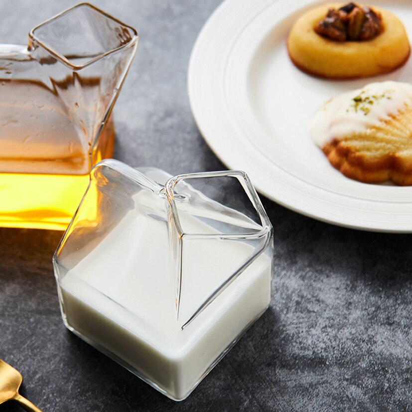 275ml Glass cup milk box coffee cups juice bottle clear glass