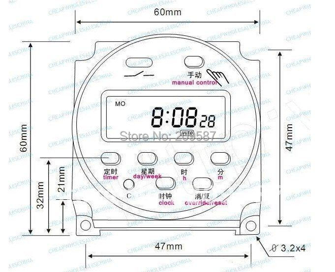 DIGITAL PROGRAMMABLE WEEKLY TIMER SWITCH 220V 16A