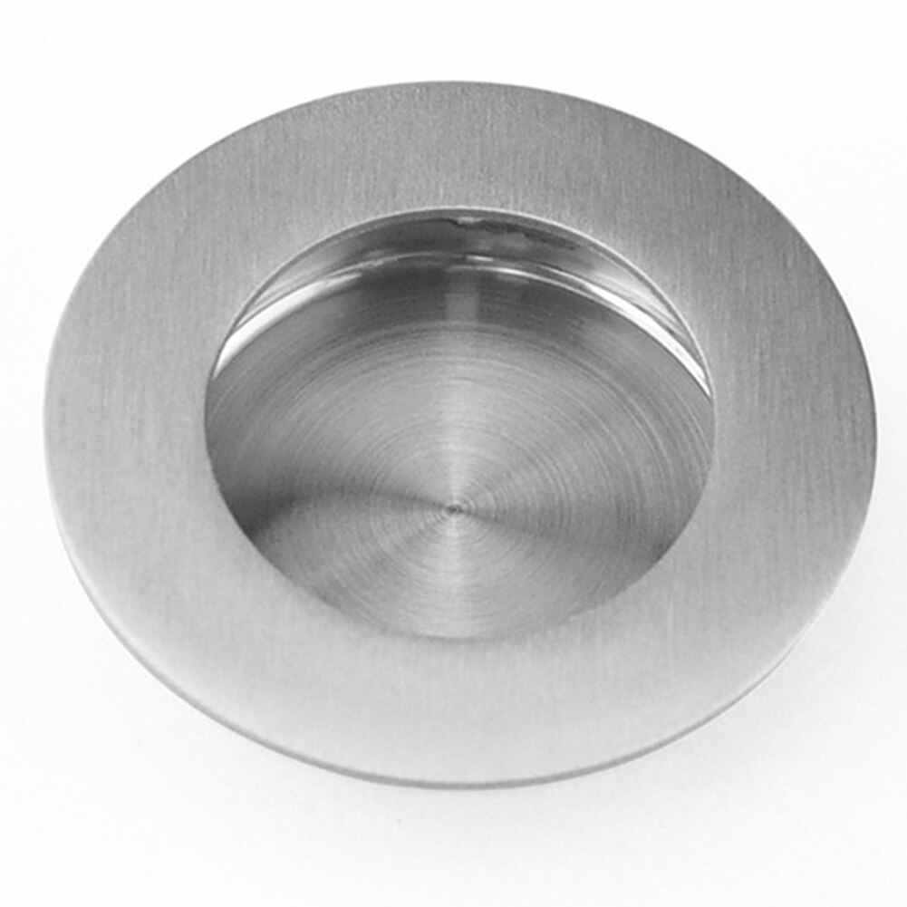 Handle Cupboard Door Knobs Drawer Wardrobe Recessed Stainless Steel Sliding Inset Pulls