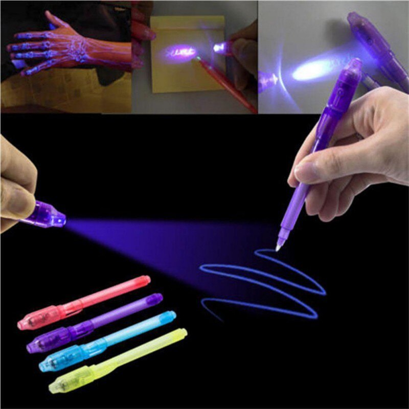 Unsichtbare Tinte Stift Mit Gebaut in UV-Licht Magie Marker