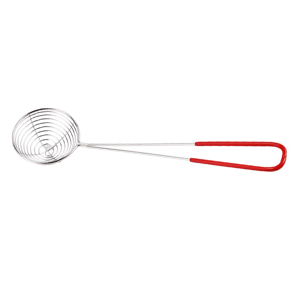 Rvs Pot Scoop Zeef Food Skimmer Gat Mesh Pollepel Lepel