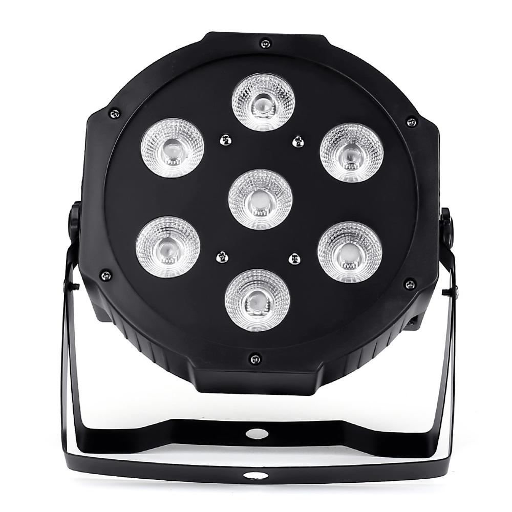 LED Par 7x12W RGBW 4in1 Lights with DMX512 input/output and power input and output for cleaning effects DJ Disco