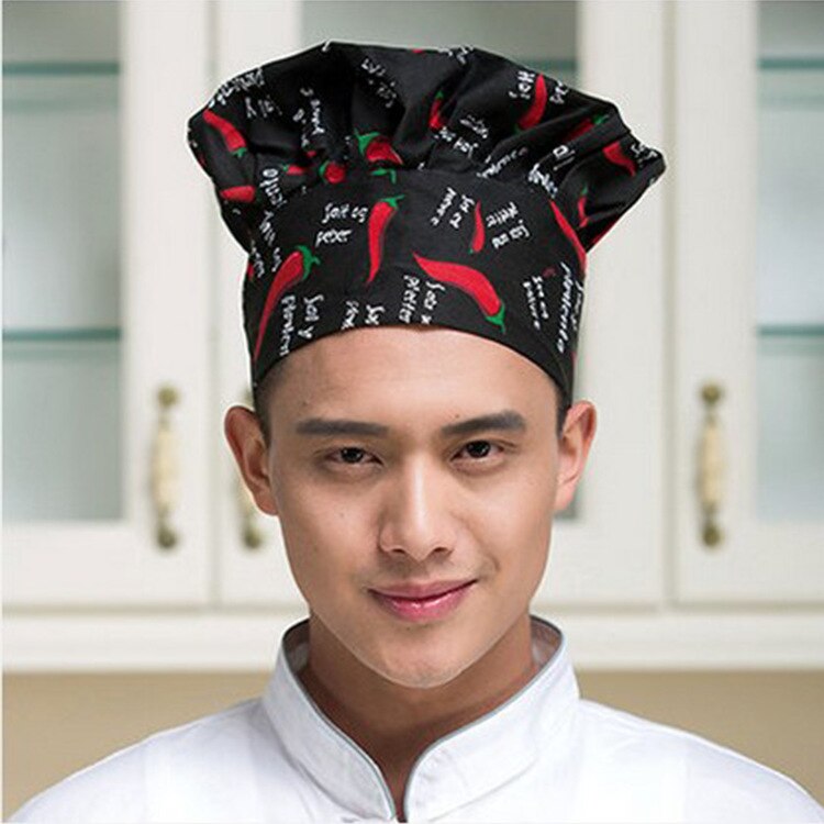Homens Chapéu Do Chef de Cozinha De Catering Cozinha Cozinhar Padeiro Chapéu Elástico Ajustável Cap Listrado Simples Chapéus Cap Trabalhando chapéu fogão: 8