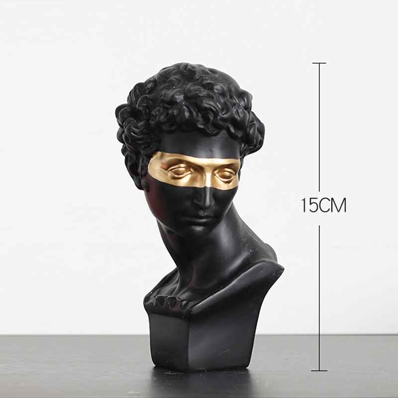 Abstrakt skulptur david mennesker statuer til dekoration statue boligindretning tilbehør mytologi europa moderne harpiks: D