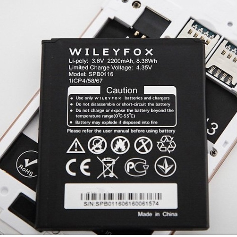 2200Mah SPB0116 Batterij Voor Wileyfox Spark / Spark + SPB0116 Telefoon Batterij