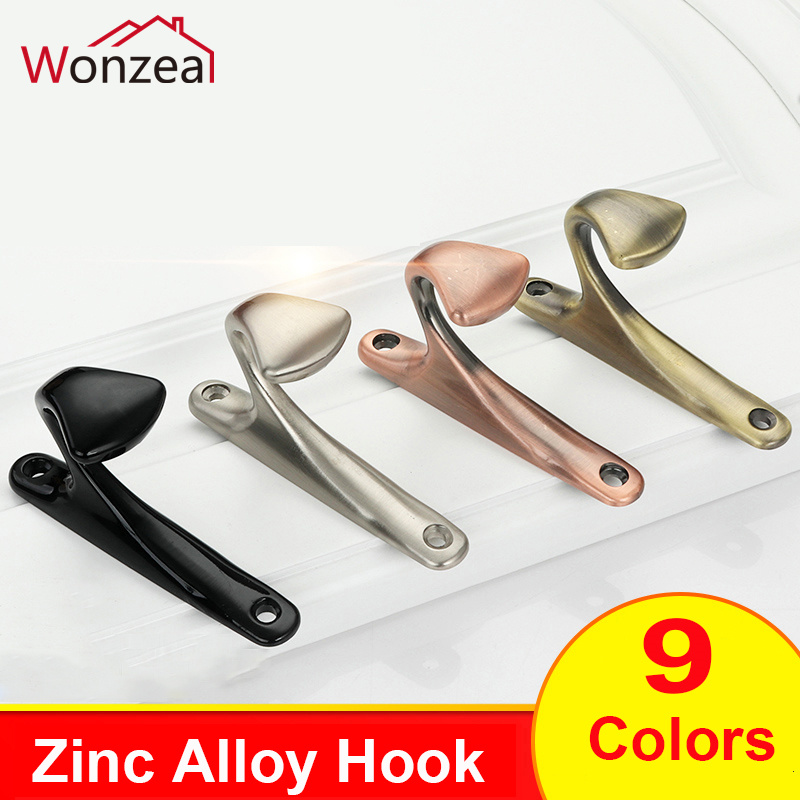 87*46mm Brons Metalen deur muur haken hanger Antieke Haken Muur Hanger Gebogen Gesp Hoorn Lock Sluiting Gewaad haken Voor Kleding