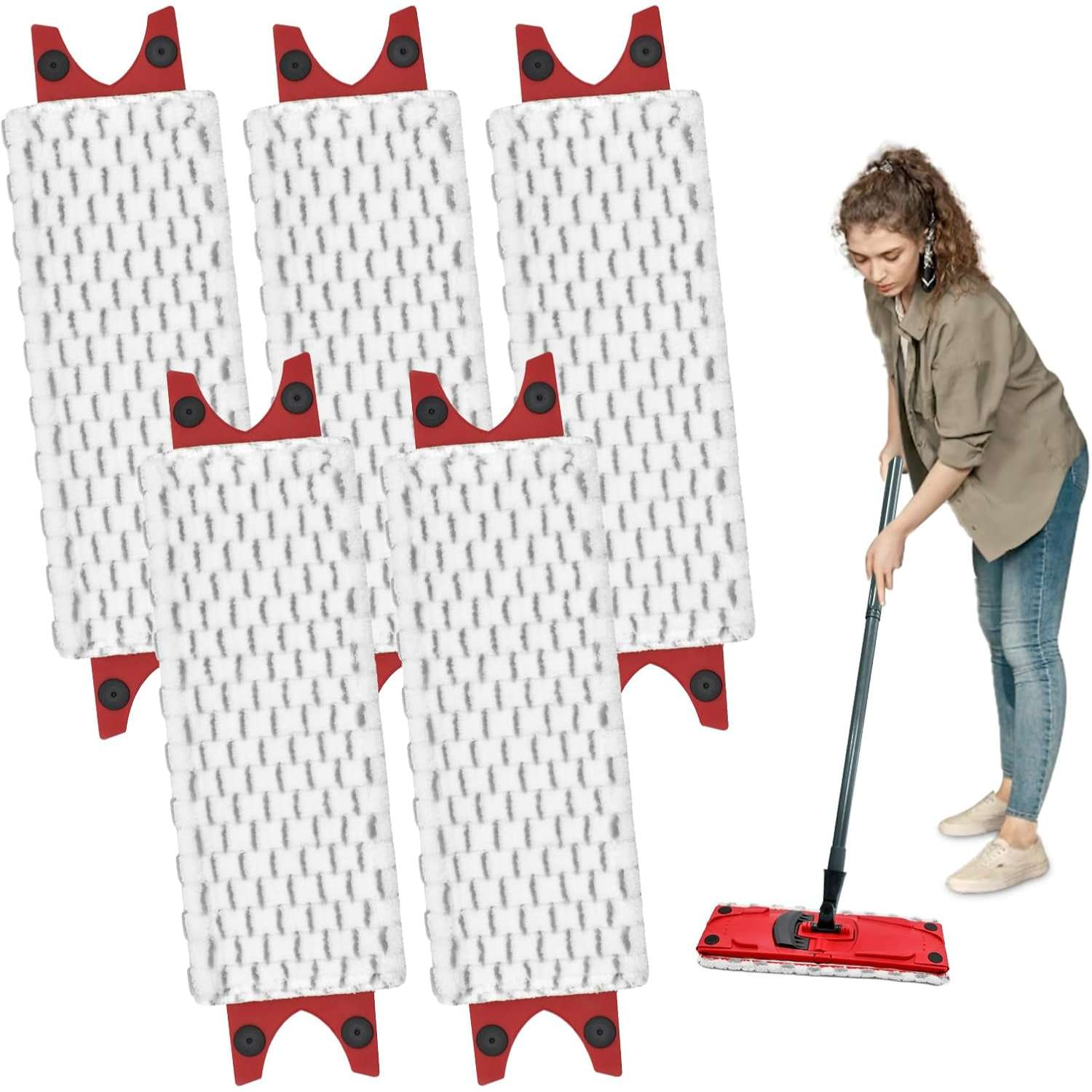 Mikrofibermoppdynor för vileda 1-2 spraymopp/ultramax/ultramax plus/easywring ultramax mopp, påfyllningshuvud, reservmoppdyna: Ljusgul