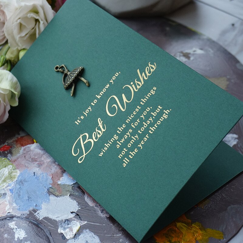 Juego de Sobres de papel con letras, decoración de Metal Vintage, para tarjetas de felicitación, invitaciones, tarjetas, sobres de boda, 105mm x 172mm