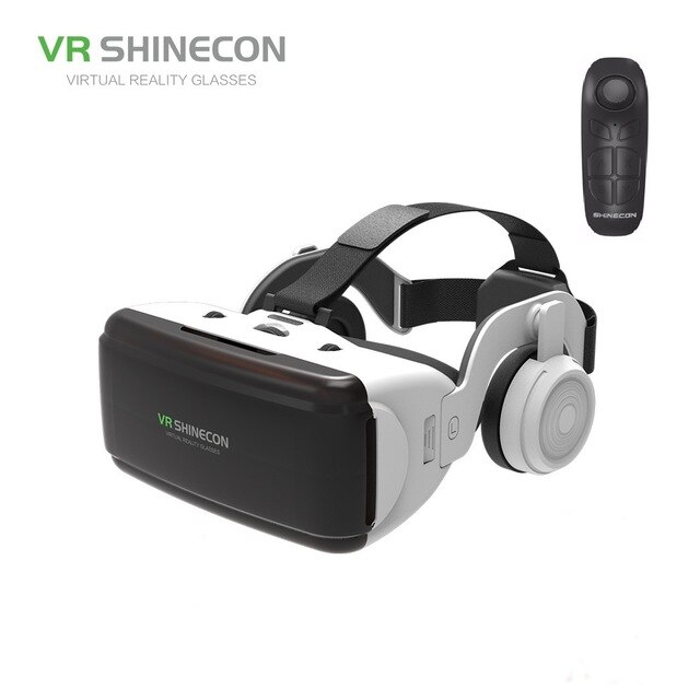 Original VR Virtual Reality 3D Glasses Box Stereo VR Google Cardboard Headset Helmet for IOS Android Smartphone Bluetooth Rocker: G06E with B03