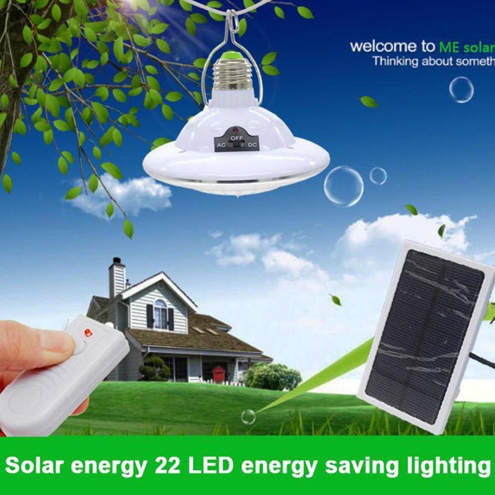 22LED Outdoor/Indoor Solar Lamp Afstandsbediening Zonnepaneel Lamp Solar Hooking Kamp Tuinpad Verlichting Oplaadbare Emergency