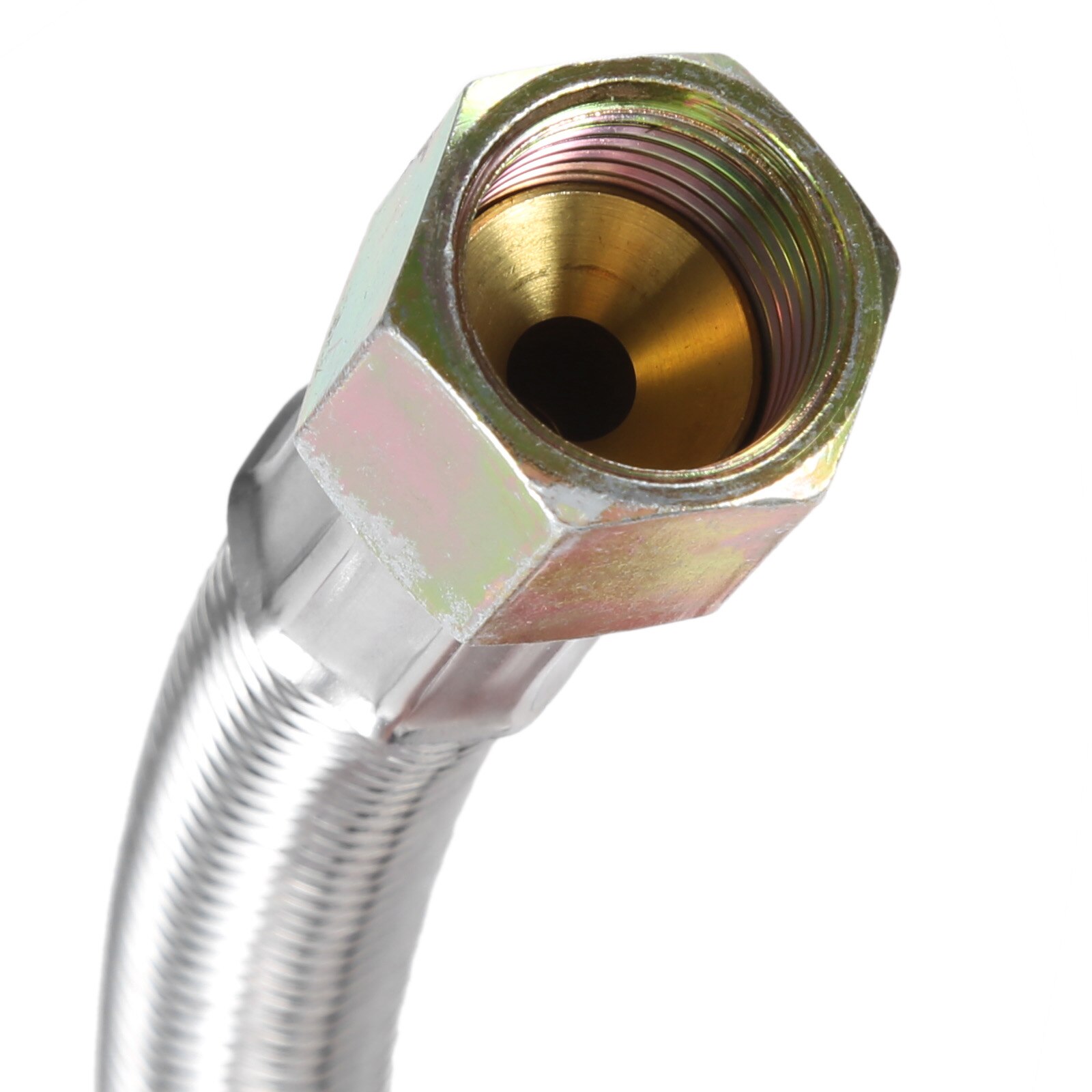 dophee 1pc 5ft Braided Propane Regulator Hose with Gauge for Burner Stove, Gas Water Heater, Forced Air Heater, Burner Stove