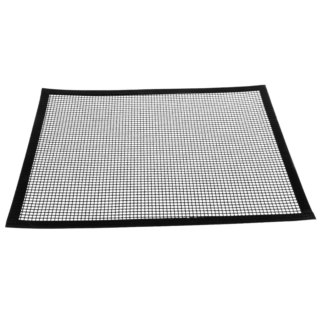 Grade de churrasco malha resistente antiaderente churrasqueira cozimento esteira reutilizável acessórios da grade uso em carvão a gás churrasqueira elétrica: Black A