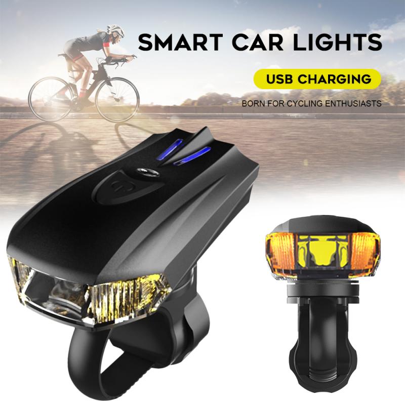 1200mAh Induktion Fahrrad Licht Vorne Licht einstellen USB Aufladbare Clever Scheinwerfer Nacht Reiten Warnleuchte Fahrrad Zubehör