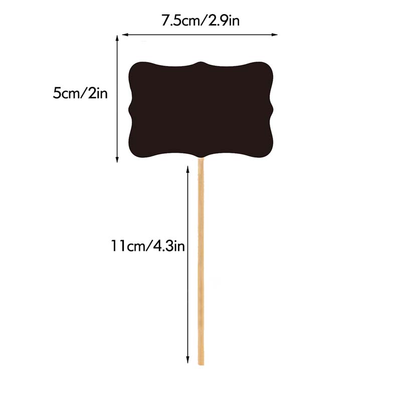 Etiquetas cuadradas pequeñas de madera para plantas, marcadores de madera, flores, verduras, plantas, macetas de jardín, etiquetas de bambú, letreros impermeables, 10 unids/set: Default Title