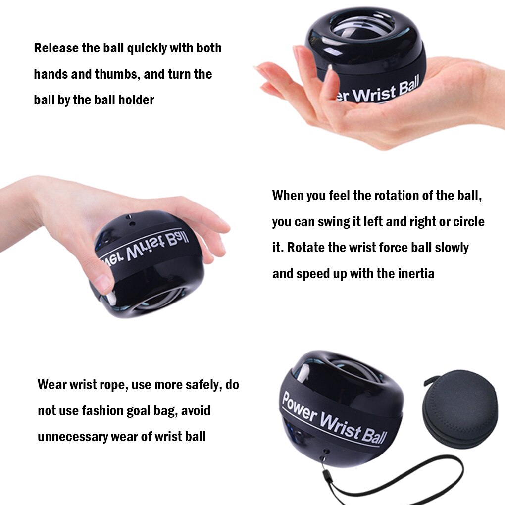 Portable Strengthener Force Power Wrist Ball Muscle Relax Fitness Ball Gyroscope Spinning Wrist Rotor Gym Hand grip Exerciser