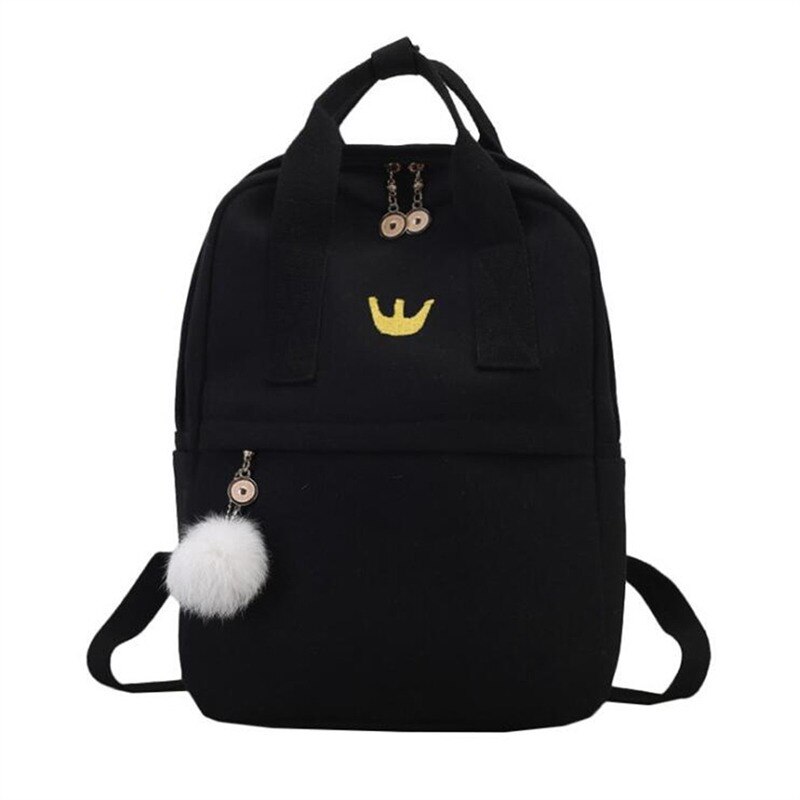 Women Teenager Backpack Boys Girls Marble Stone Print Backpack Rucksack Canvas Shoulder Bag School Backpack Mochila Feminina: Black Canvas  2