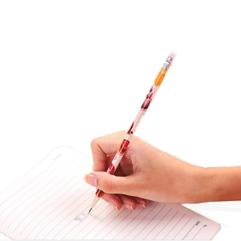 5pz Matite Scrittura di Cancelleria Gomma Da Matita Semplice Del Fumetto Della Torta Del Modello Matite di Protezione dell'ambiente non tossica per La Scuola