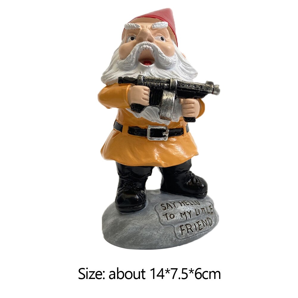De dibujos animados enano adornos hechos a mano decoración de la Navidad juguetes de resina, manualidades, jardín enano decoración dibujos animados estatua de enano de Navidad