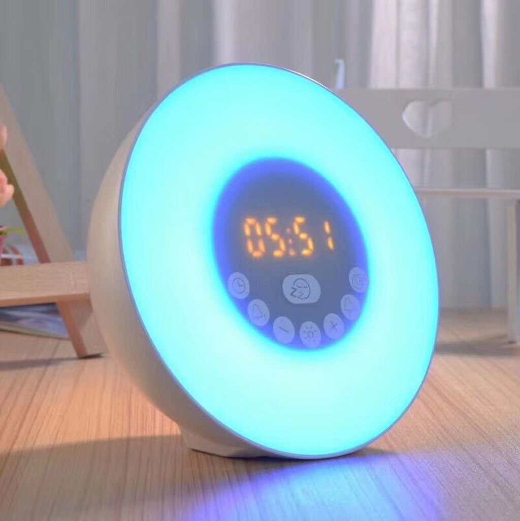 Wake Up Light Alarm Clock Sunrise Simulation Bluetooth Speaker Digital Led Fm Digital Clock Smart Alarm Clock