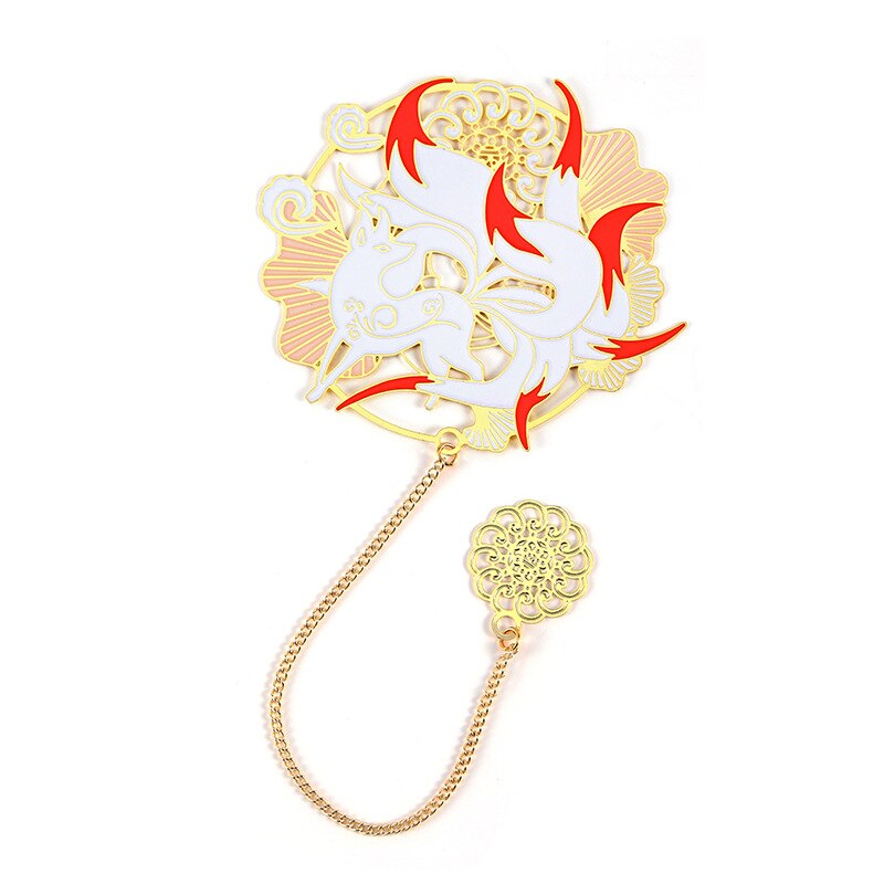 Baoxiang kwiat zakładka smok ryba feniks Luan kreskówka metalowa zakładka znak notatka uczeń podręczniki i artykuły papiernicze: F