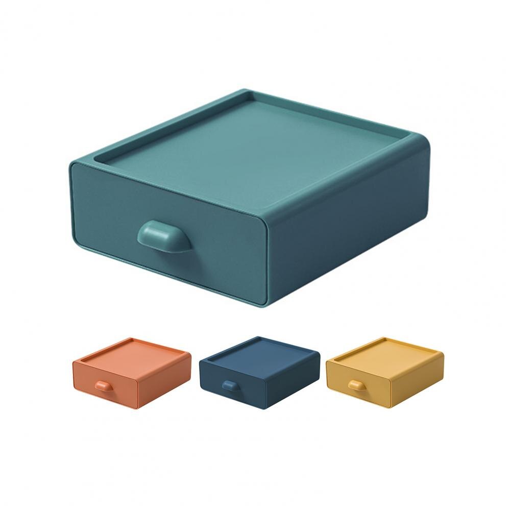Organizer Drawer Collapsible Large Capacity ABS Stackable Desktop Storage Box for Bathroom