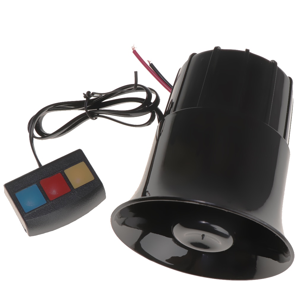 12V 30W 110dB Waarschuwing Alarm Luide Sirene Horn Voor Auto 3 Klinkt Tone PA Systeem