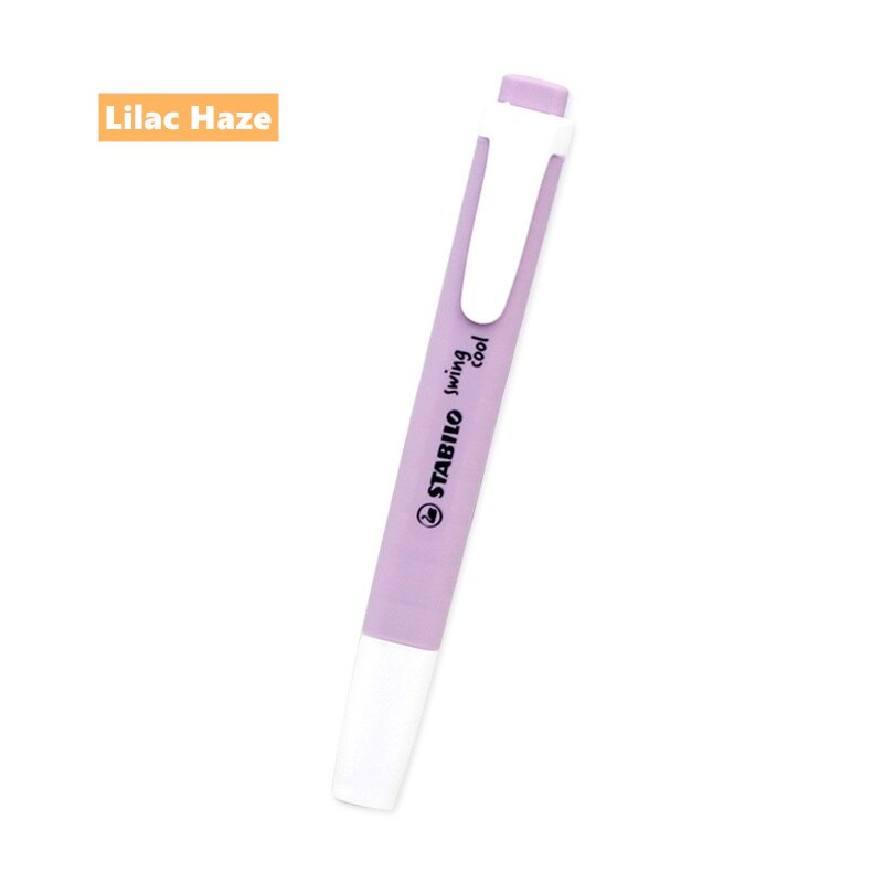 STABILO – stylo à surligneur Swing Cool, marqueur de couleur Pastel subtil au format de poche, 1 + 4mm mettant en évidence la ligne de dessin pour l&#39;école A6522: Lilac Haze