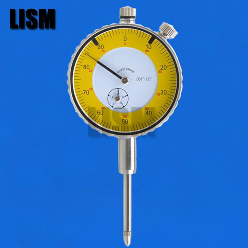 Metal Dial Test Indicator 0.001 -1.0 inch Precision Round Dial Indicator Lever Gauge Meter Measuring Gauging Tool