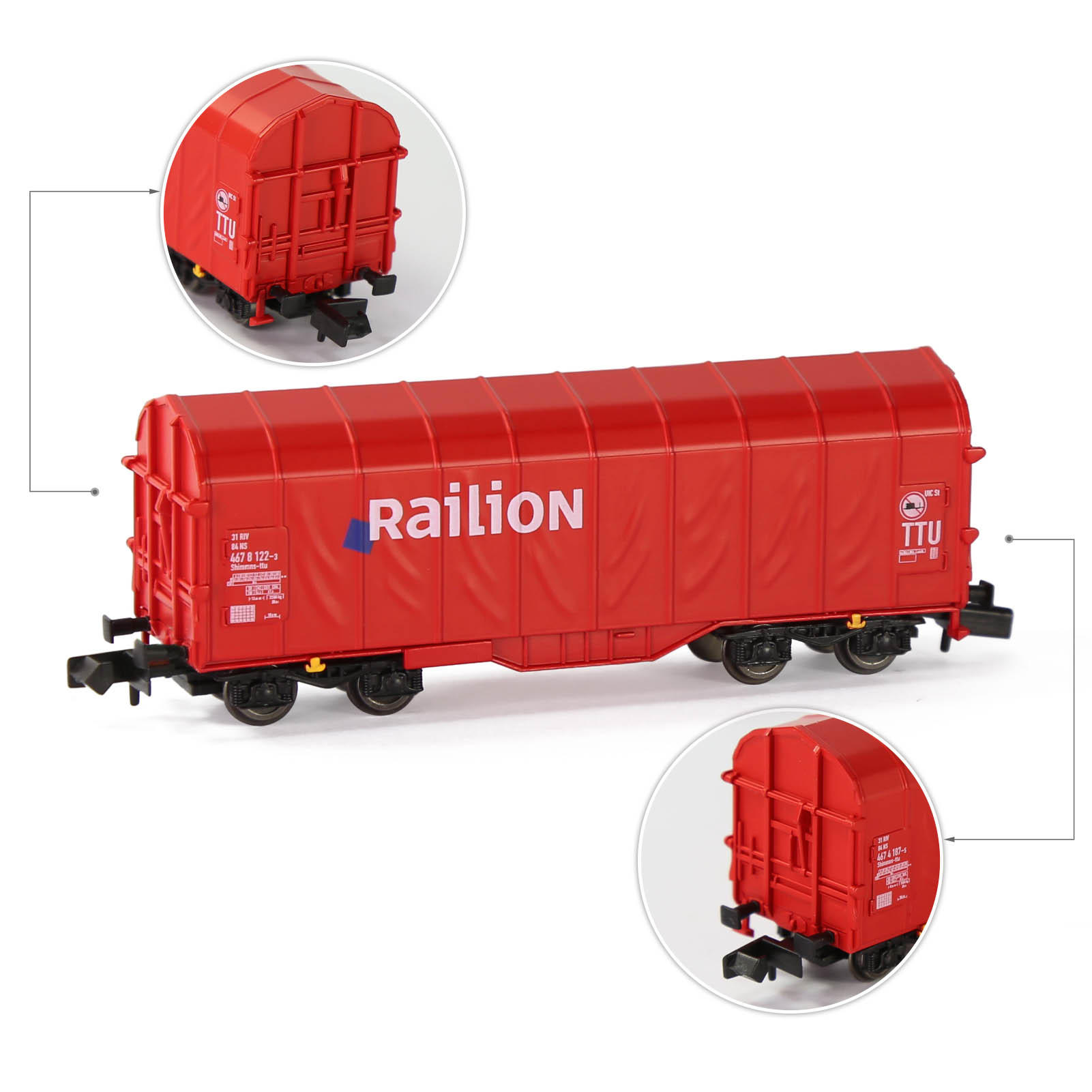 Train modèle train N échelle 1:160, 1 pièce, C15062: Red with Print