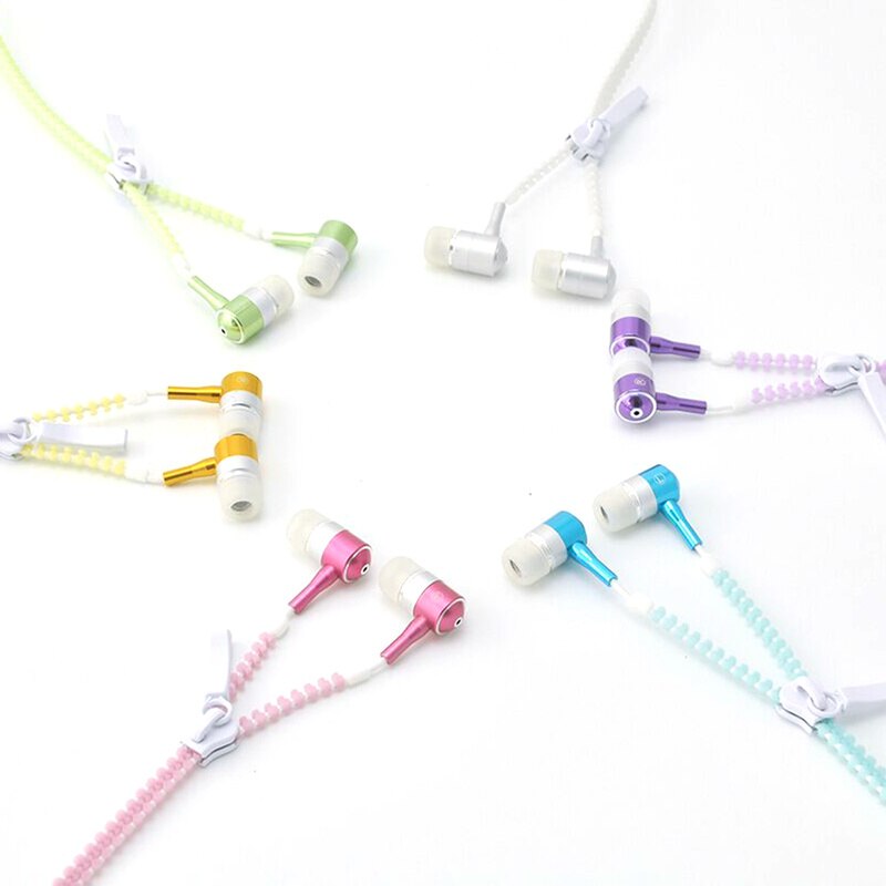 Lichtgevende Headset Muziek Bedrade Koptelefoon Gloeiende Rits Oordopje Sport Oordopjes Voor Iphone Samsung Xiaomi 3.5Mm Headset Plug