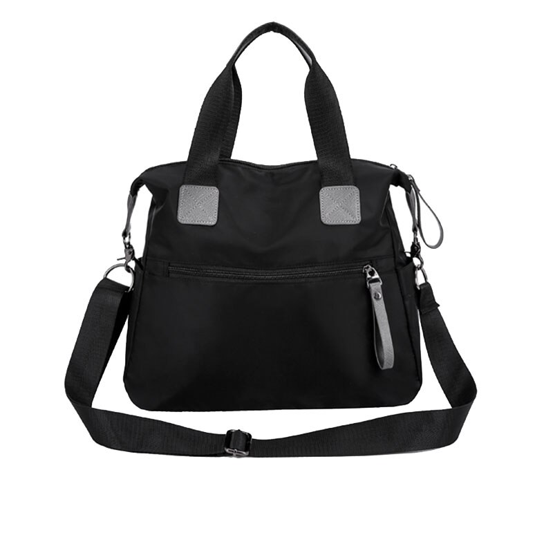 bolso Oxford a la para mujer, bolso de hombro para mamá de nailon informal, bolso de lona de gran capacidad negro