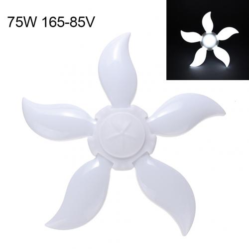 5 Leaf 5800LM LED Garage Light E27 Workshop Ceiling Lights Fixture Deformable Lamp Industrial Lighting: 75W  White 165  85V