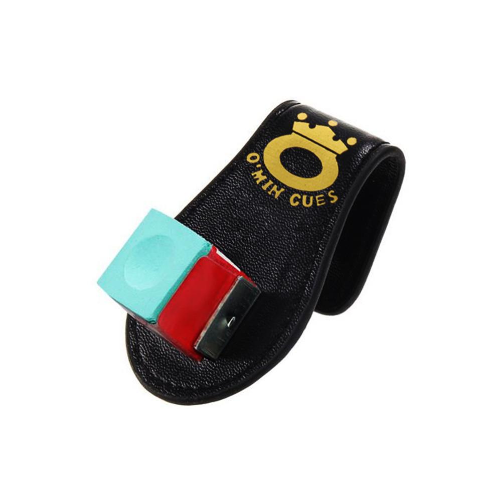 1Pcs Chalk Clip Pool Billiards Snooker Accessories Leather Magnetic Belt Clip Chalk Holder Accessory Random Color