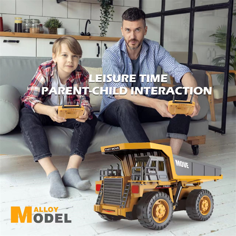 Camión volquete de aleación RC 1:20 13CH, vehículo de ingeniería, carretilla elevadora, excavadora pesada, coche de Control remoto, juguetes para niños,
