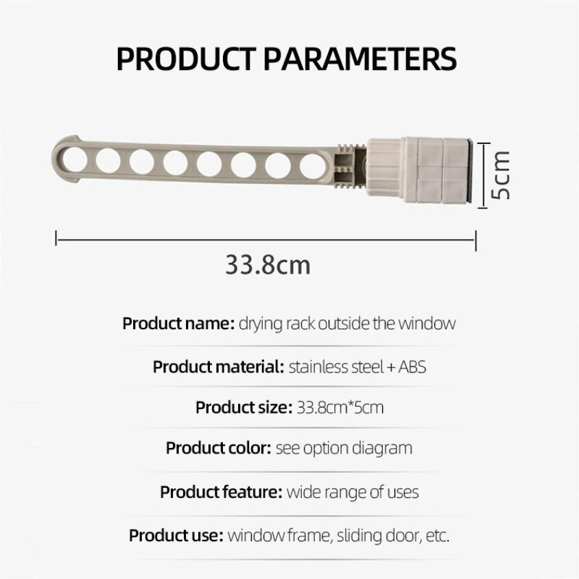Drying Rack Balcony Clothes Drying Rack Wall Mounted Clothes Drying Rack Bathroom 8 Holes Drying Rack Indoor Space Saving