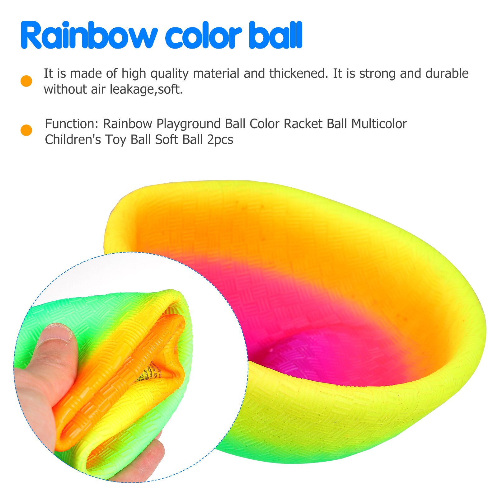 2Pcs Mooie Grote Regenboog Sport Regenboog Kleur Voor Kids Kinderen Outdoor