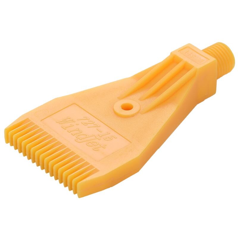 1/4BSP Buitendraad Abs Enkele Hole Air Blow Off Platte Jet Nozzle Geel