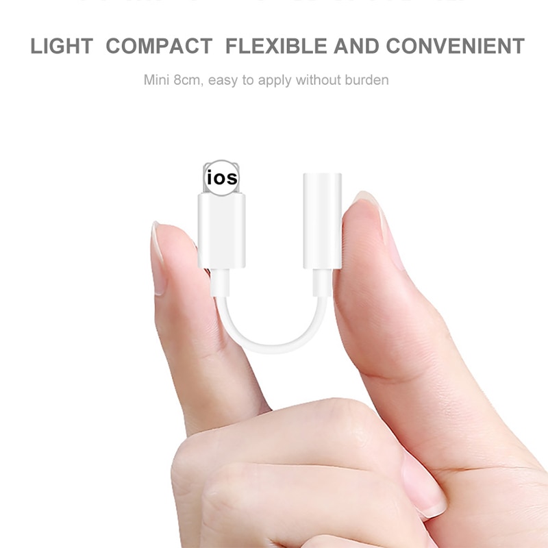 AUX Adapter For iPhone Female To 3.5mm Male Adapters IOS 11 12 13 Headphone Adapter For iPhone 7 8 X Headphone Jack Cable
