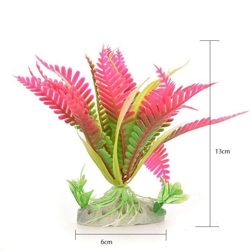 Store fisk akvarie dekorationer giftfri dekorativ kunstig ukrudt vand ornament plante akvarie planter græs tilbehør