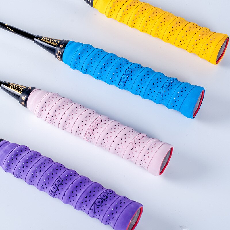 Jump Rope Fishing Rod Handle Tapes Punched Knitting Grip Tape Badminton Racket Grip Tape Sweat Absorbing Bandage Cloth Racket Ba