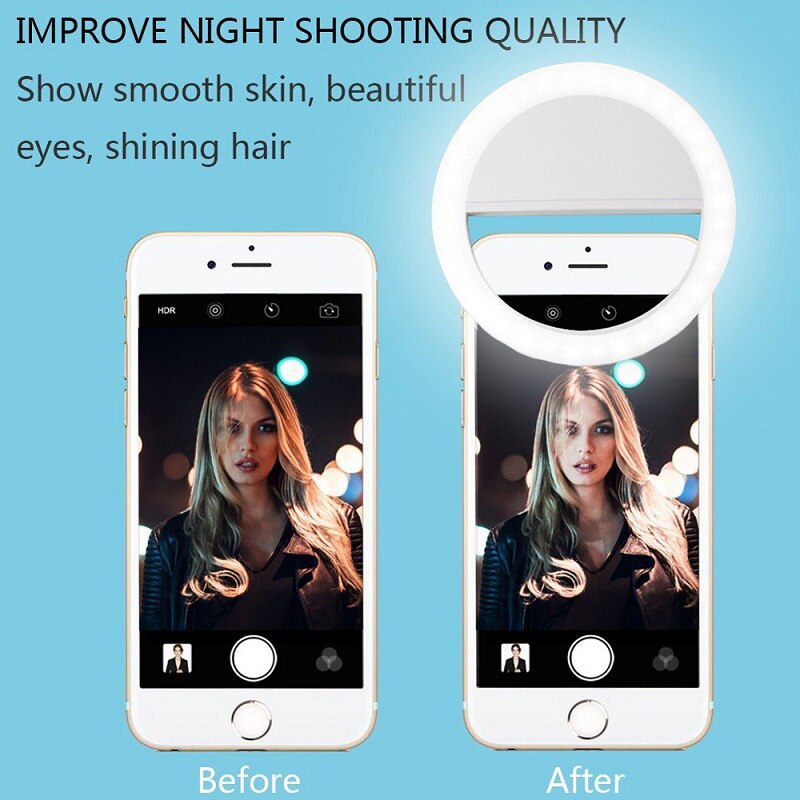 Led Selfie Ring Licht Make-Up Verlichting Led Selfie Lamp Mobiele Telefoons Foto Nachtlampje Led Spiegel Neon Sign Selfie ring