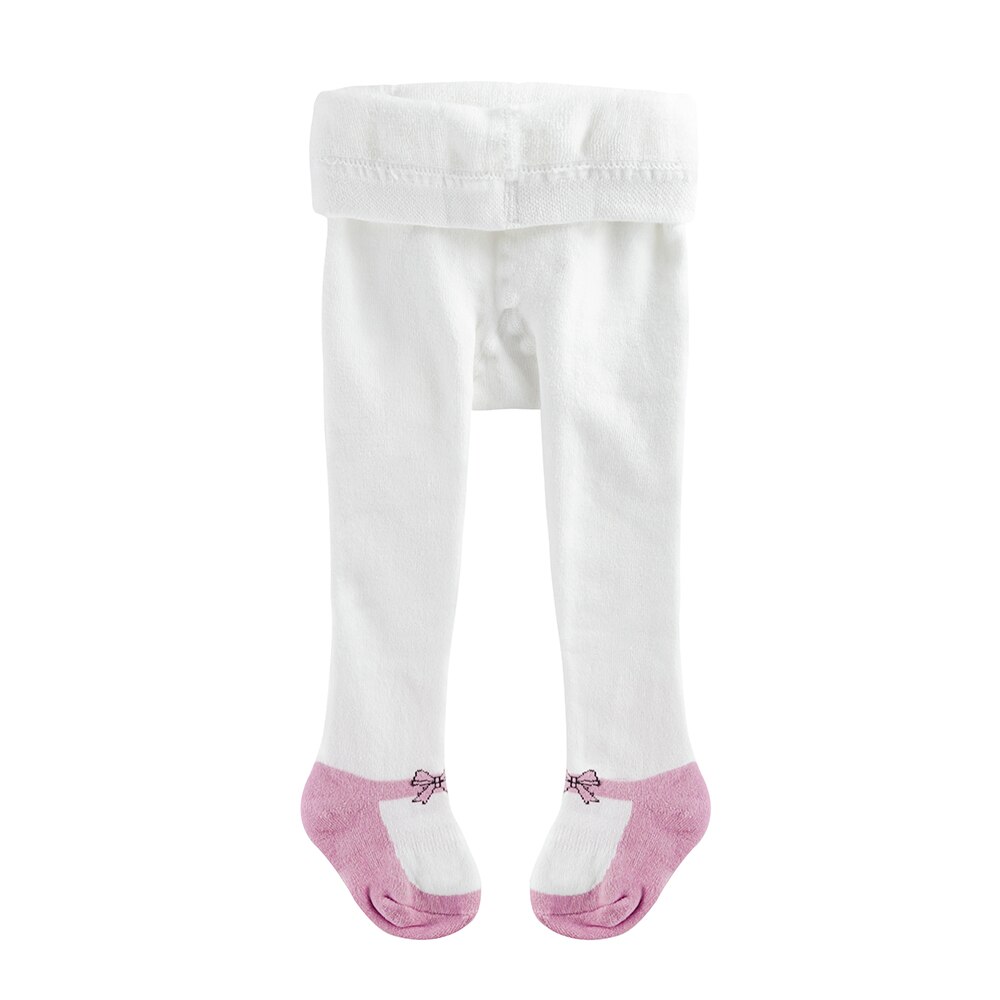 Baby Strumpfhosen Strümpfe Kleinkind Einfarbig Plus Samt Gestrickt Verdicken Vlies Gefüttert Winter warm Nahtlose Baumwolle Gamaschen: einstellen2-Weiß / 1-2 Jahre