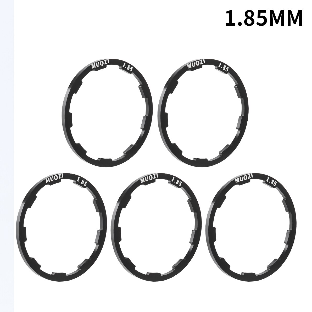 Mountain Bike Flywheel Washer Multi-Specification Cassette Flywheel Road Bike Gasket Hub Tower Base Ring Fitting: Black-1.85mm