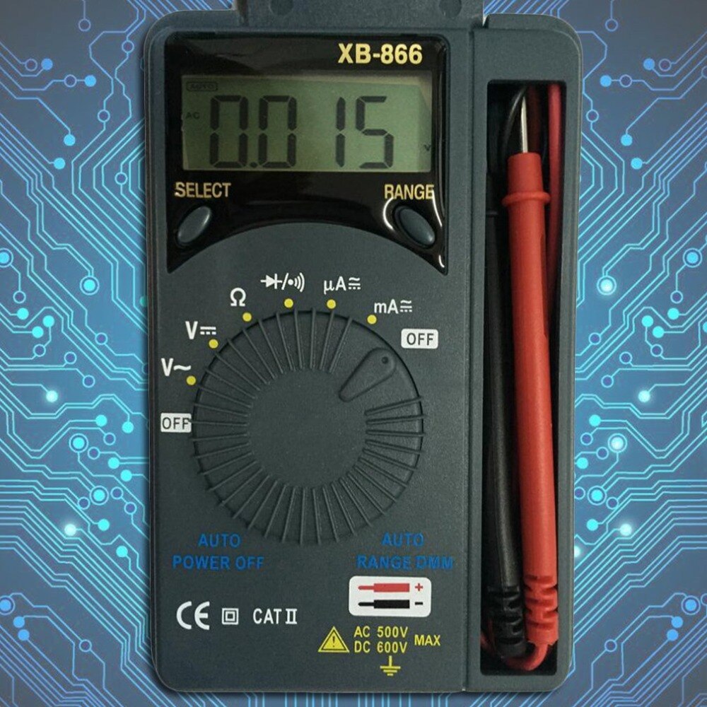 Professionele Ac/Dc Pocket Digitale Multimeter Lcd Mini Auto Range Multitester Voltmeter Tester Diagnostic Tool Mastech