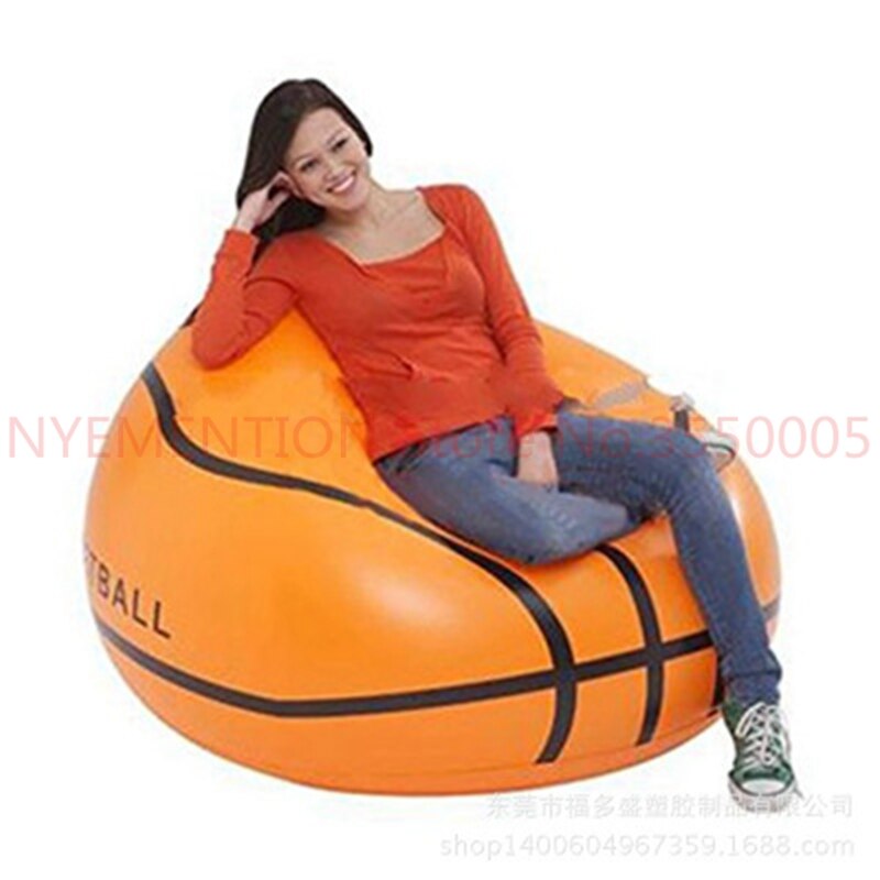 Basketball Inflatable Sofa Air Bean Bag Chair Portable Outdoor Garden Sofa 1pcs