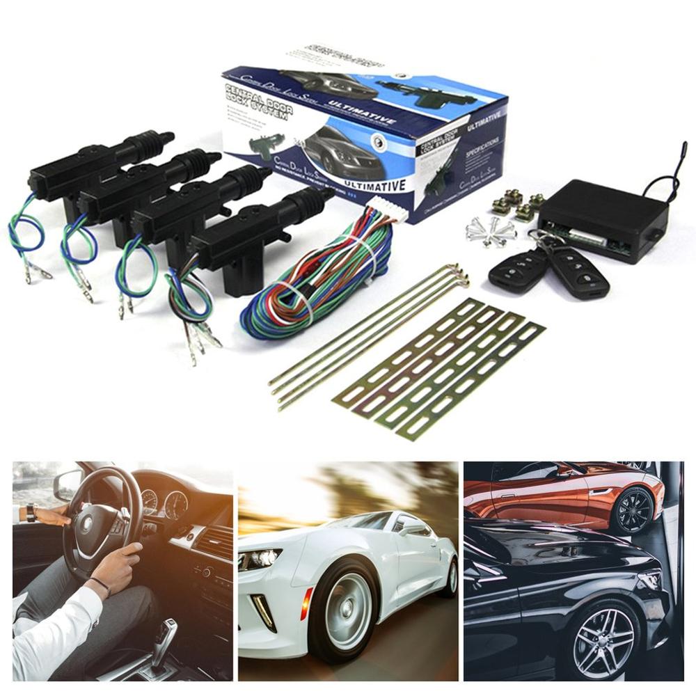 Blokada drzwi samochodu system dostępu bezkluczykowy zdalna kontrola centralna zestaw blokujący z przyciskiem zwalniającym bagażnik z 4 siłownikiem zamka drzwi