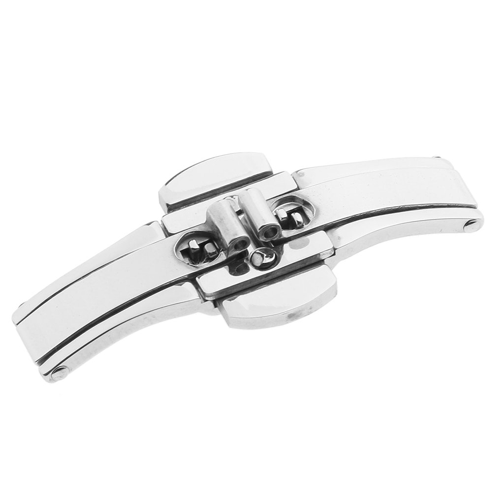 Watch Butterfly Clasp Deployment Buckle Watch Repair Tools Silver15 x 4mm