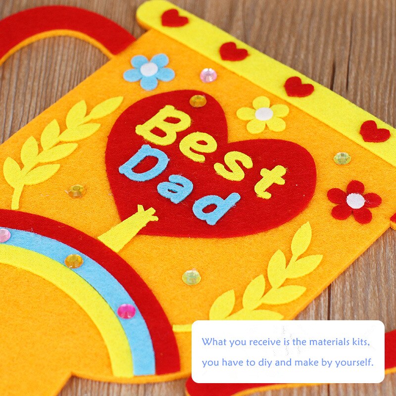 Trofeo papà Non tessuto fai-da-te regali fatti a mano per la festa del papà artigianato asilo giocattoli artigianali premio papà