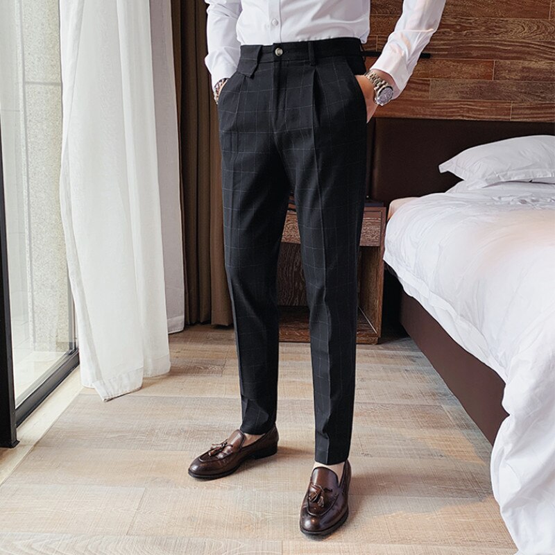 produkte Männlichen herbst Casual bleistift hosen herren business anzug hose/Mann kleidung 29-36: Black / 36